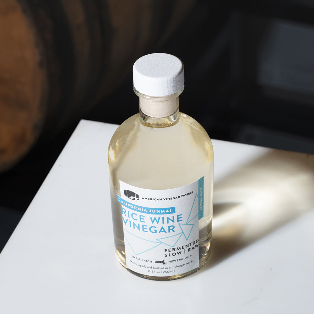 AMERICAN VINEGAR WORKS CALIFORNIA JUNMAI RICE WINE VINEGAR FERMENTED SLOW RAW SMALL BATCH NEW ENGLAND 8.5 fl oz (250ml)