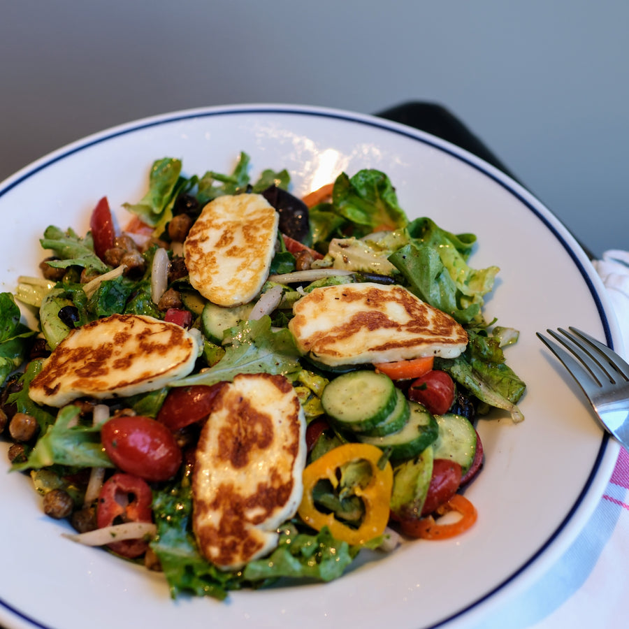 Halloumi Salad with Mint Dressing