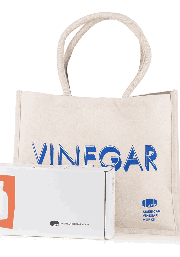 Vinegar Tote and Custom Box Set (You Pick 4 Bottles)
