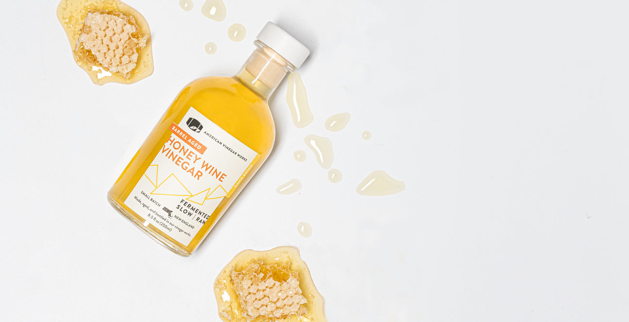 Honey Wine Vinegar with honey comb