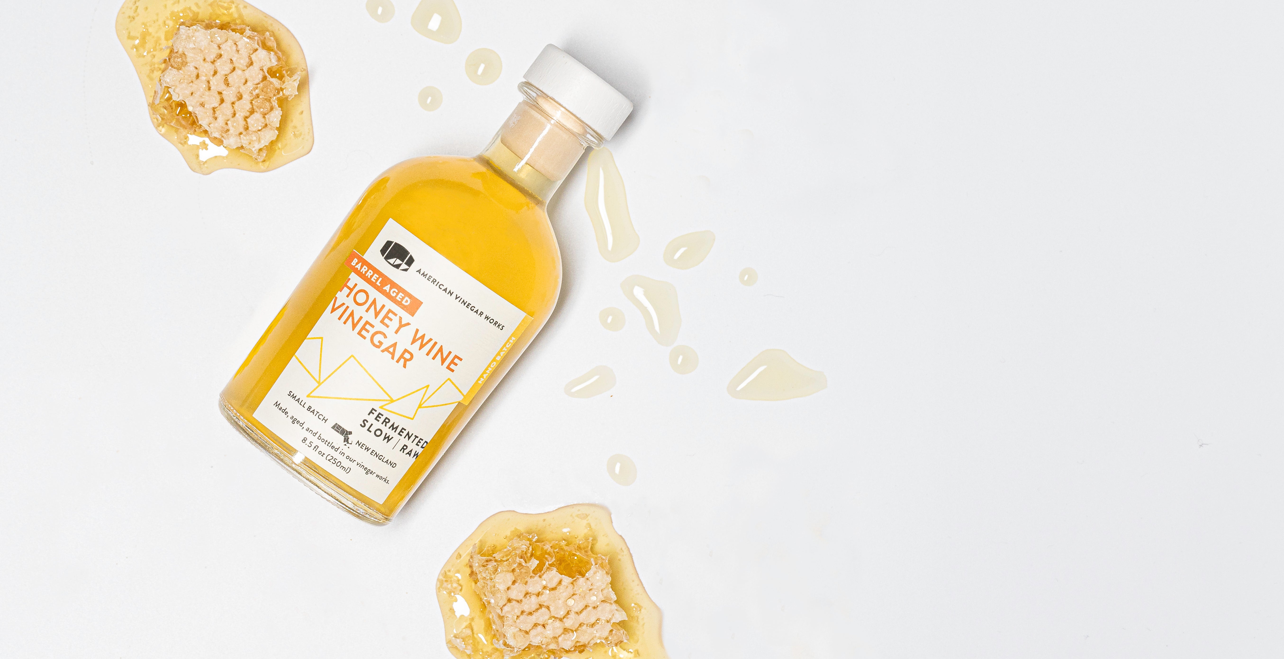 Honey Wine Vinegar with honey comb