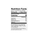 A Nutrition Facts label for California Sherry Vinegar, showing a serving size of 1 tablespoon (15mL) and 0 calories per serving, with 0g of total fat, 0mg of sodium, and 0g of total carbohydrates.