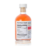 Back label of Desert Hibiscus Honey Vinegar showing nutrition facts, ingredients & product details.