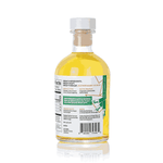 Back view of 8.5oz Chardonnay Tarragon Vinegar bottle with pairings nutrition facts white background