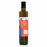 A 500ml bottle of American Vinegar Works California Organic Extra Virgin Olive Oil, a cold-pressed finishing oil crafted from Arbequina and Koroneiki olives.