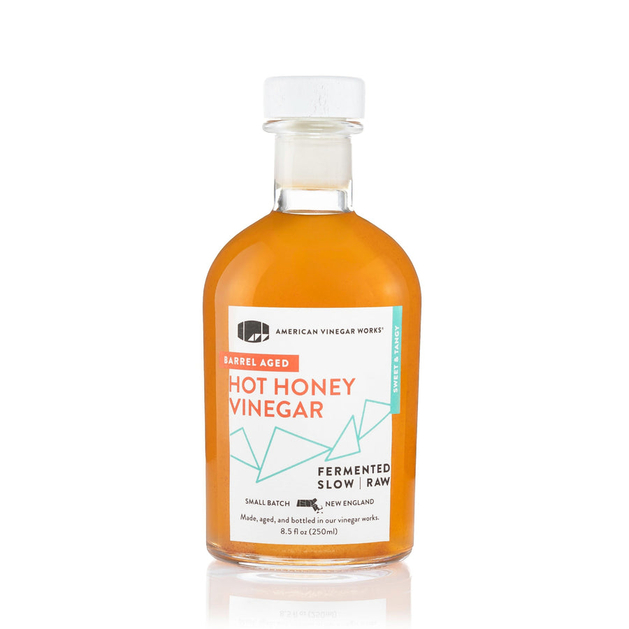 Bottle of Hot Honey Wine Vinegar Front View