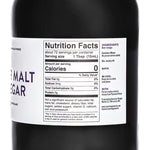 Back label of 1.1L Porter Beer Malt Vinegar showing 72 servings and Plymouth Rock flavor profile.