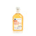Front view of 8.5oz Quince & Chardonnay Vinegar: golden liquid, white and orange label on white.