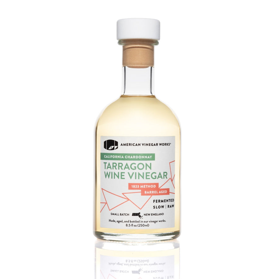 Tarragon Wine Vinegar bottle front view — artisanal tarragon wine vinegar