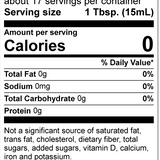 Nutrition Label Facts California Junmai Rice Wine Vinegar