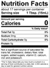 Nutrition Label Facts California Junmai Rice Wine Vinegar