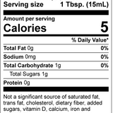 Nutrition Label Facts Cranberry Apple Cider Vinegar American Vinegar Works